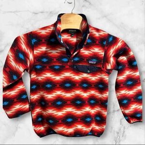 Patagonia Women's Snap T‎ Pullover Aztec Southwestern Navajo Desert Fleece S